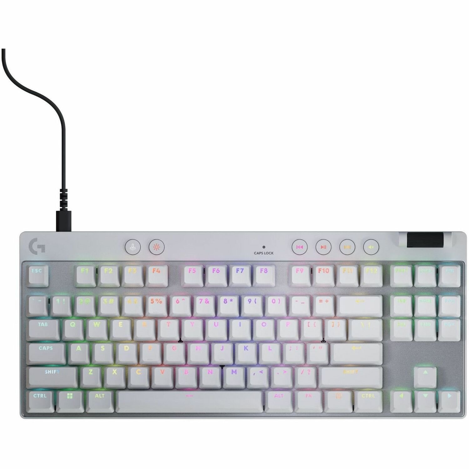 Logitech G PRO X TKL RAPID Tenkeyless Wired Gaming Keyboard With Magnetic Analog Switches, Rapid Trigger Mode, Adjustable Actuation, and Customizable RGB Lighting, Off-white