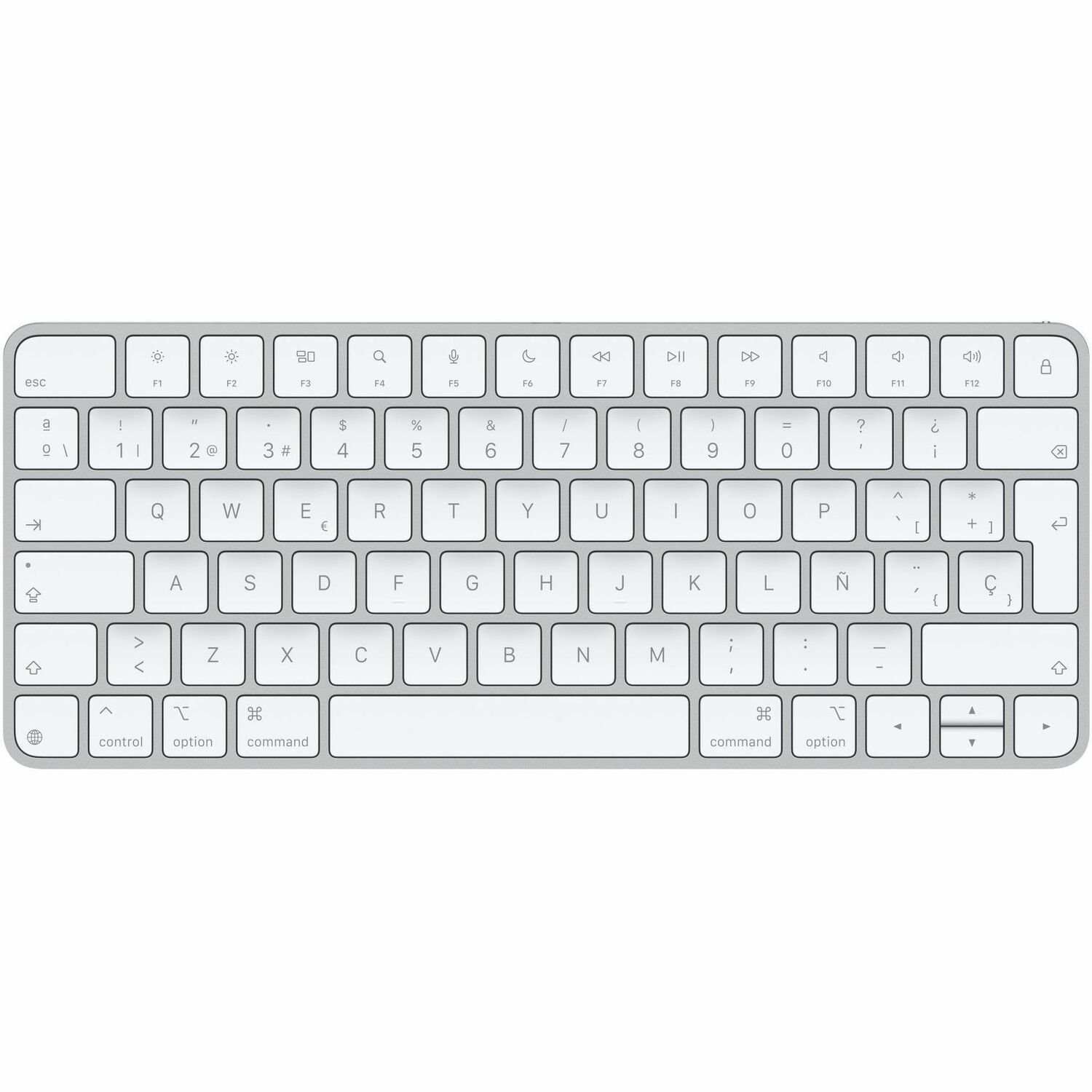 Apple Magic Keyboard - Wired/Wireless Connectivity - USB Type C Interface - Spanish - QWERTY Layout - White