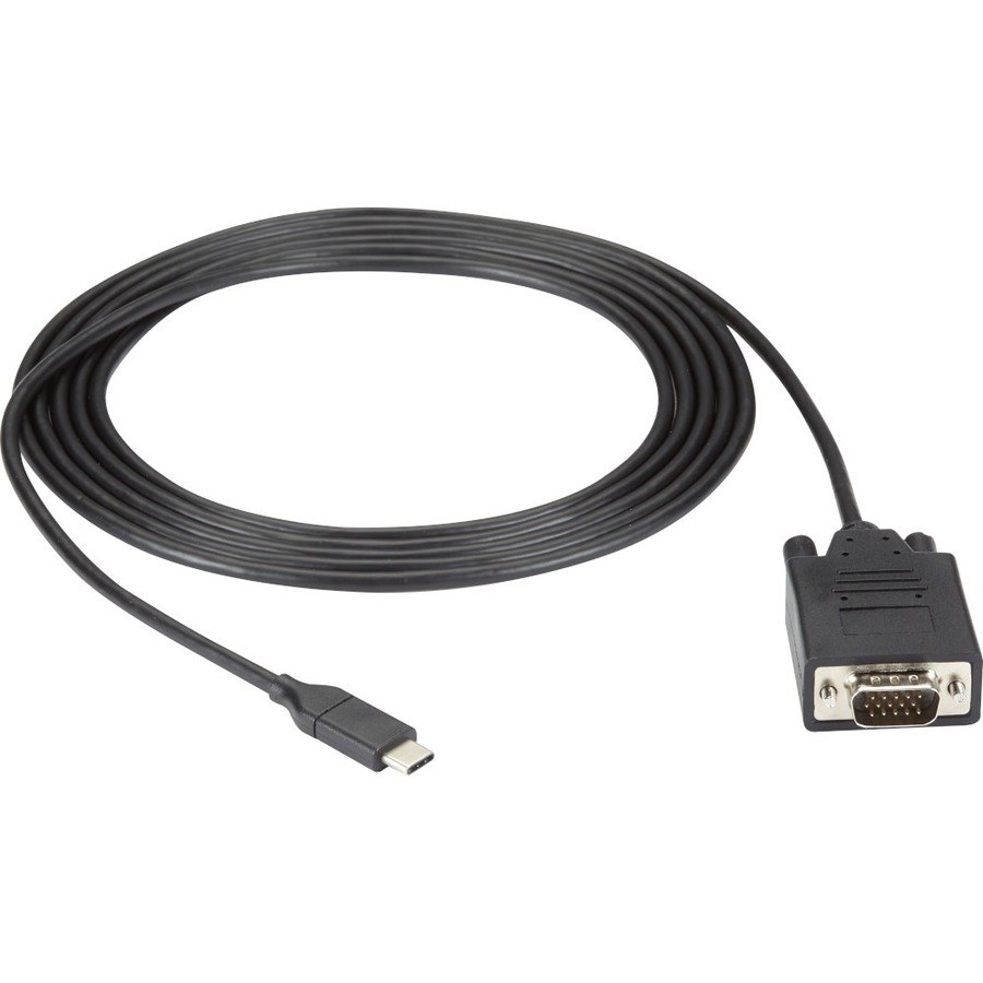 Black Box USB-C to VGA Adapter Cable, 1080p HD, 9ft