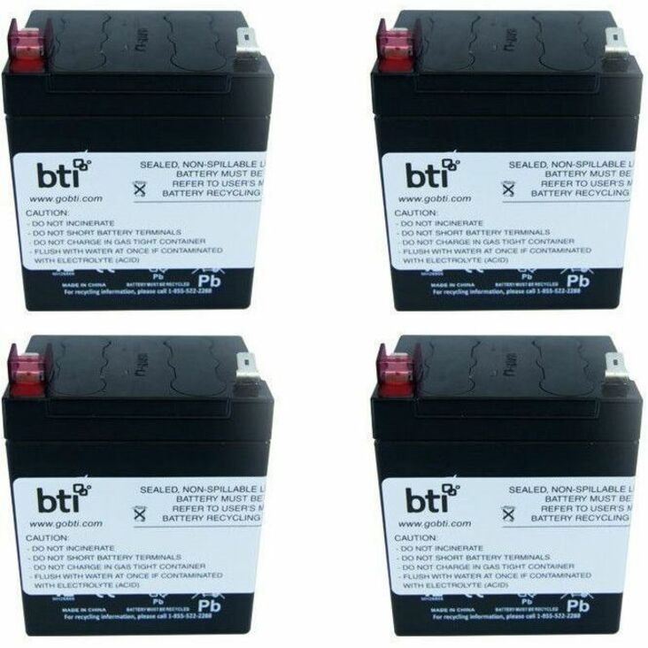 BTI 12V5.5A-T2-BATT-4PK-BTI 12V 5.5AH 1-CELL T2/F2 SEALED LEAD ACID BATTERY (PACK OF 4) - 2yr Warranty