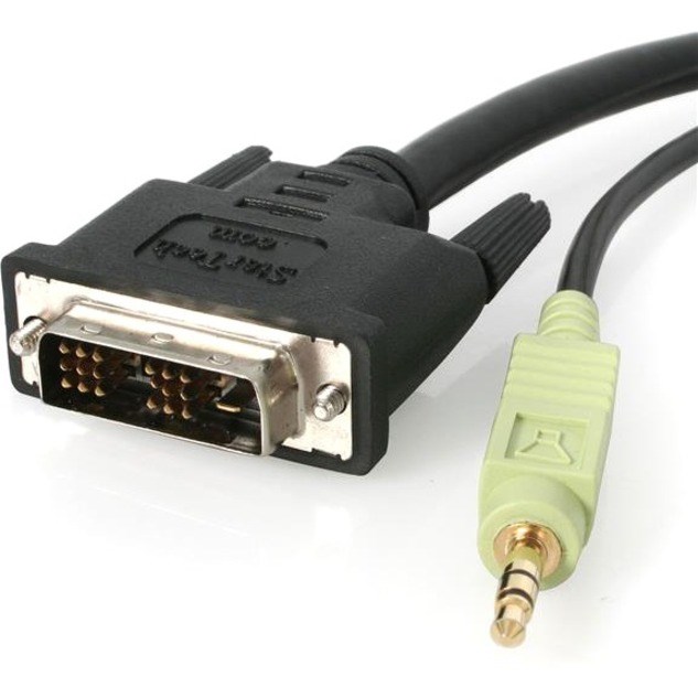 StarTech.com 6 ft DVI-D Single Link Cable with 3.5mm Audio - M/M