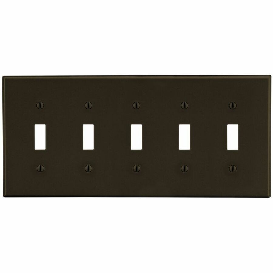 Hubbell Wallplate, 5-G, 5) Tog, BR