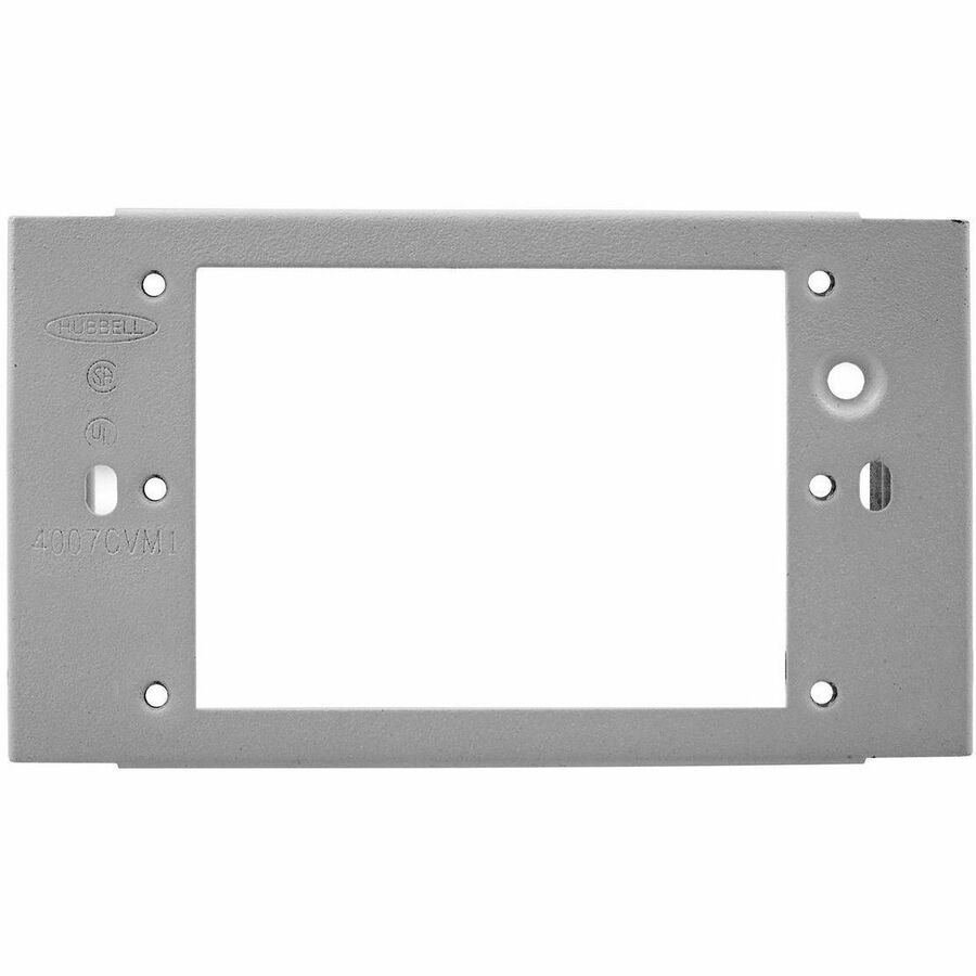 Hubbell Premise Wiring Metal Raceway, Plate, 1-Gang, Vertical Mount, HBL4750 Series, Gray