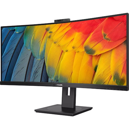 Philips Ultrawide 34B1U5600CH 34" Class Webcam UW-QHD Curved Screen LCD Monitor - 21:9 - Textured Black