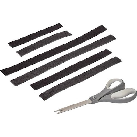 StarTech.com Hook-and-Loop Cable Management Tie - 50 ft. Bulk Roll - Black - Cut-to-Size Cable Wrap / Straps