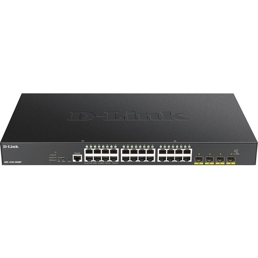 D-Link DGS-1250 DGS-1250-28XMP 24 Anschl&uuml;sse Verwaltbar Ethernet-Switch - Gigabit-Ethernet, 10 Gigabit Ethernet - 1000Base-T, 10GBase-X