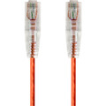 Monoprice SlimRun Cat6 28AWG UTP Ethernet Network Cable, 7ft Orange