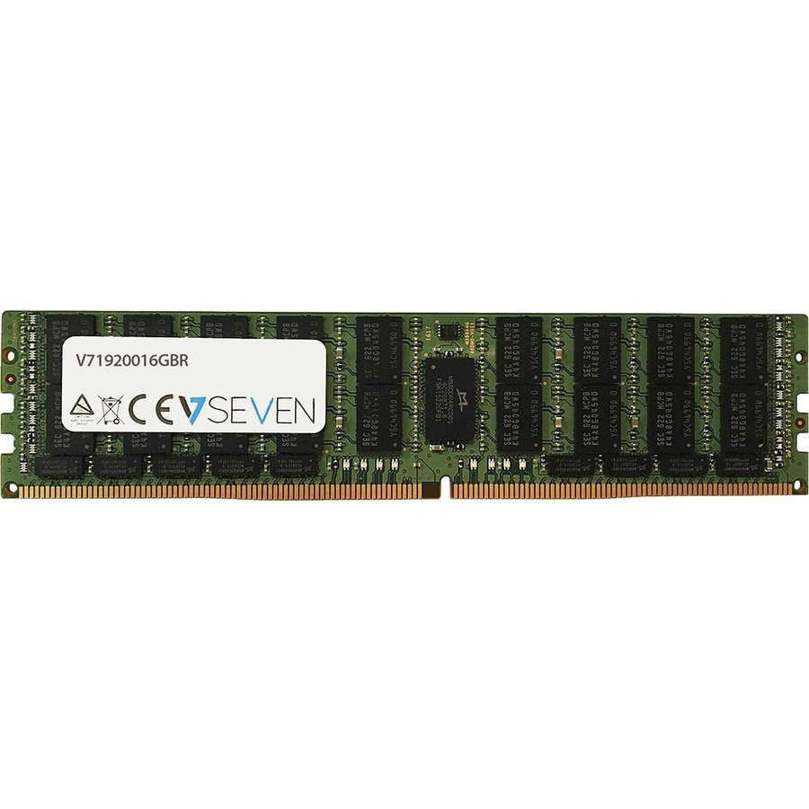 V7 V71920016GBR RAM Module for Server - 16 GB - DDR4-2400/PC4-19200 DDR4 SDRAM - 2400 MHz Dual-rank Memory - CL17 - 1.20 V