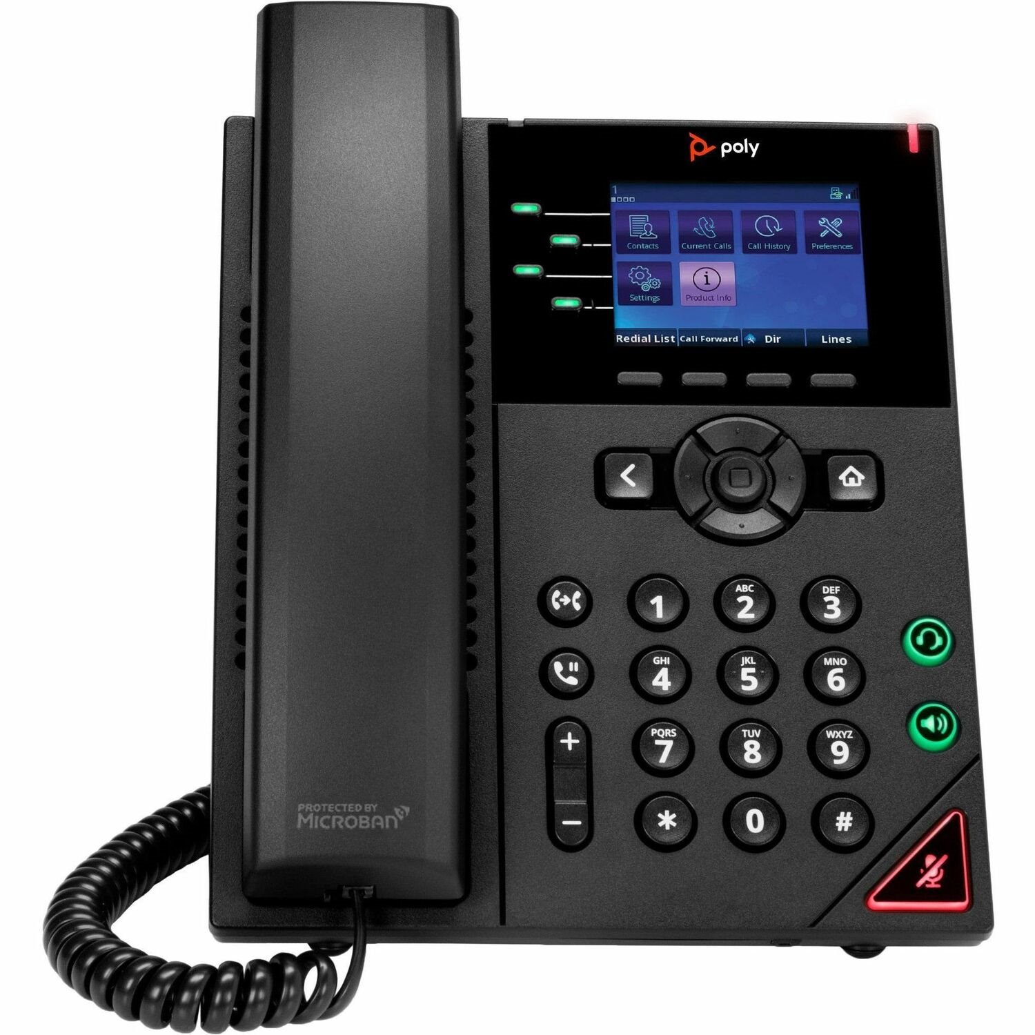 Poly OBi VVX 250 IP Phone - Corded - Corded - Desktop, Wall Mountable - Black