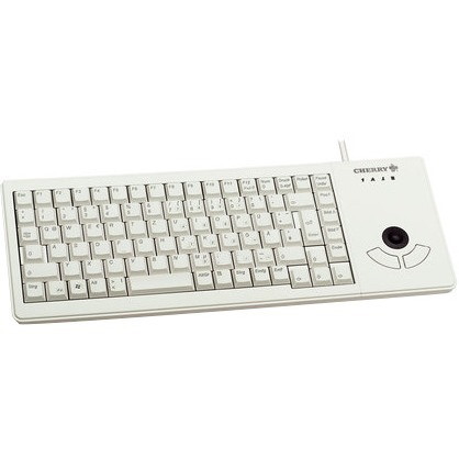 CHERRY Keyboard - Cable Connectivity - USB Interface - Trackball - QWERTZ Layout - Light Grey