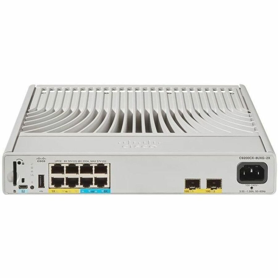 Cisco Catalyst 9200 C9200CX-8UXG-2X 8 Ports Manageable Ethernet Switch - Gigabit Ethernet, 10 Gigabit Ethernet - 10GBase-X, 10/100/1000Base-T