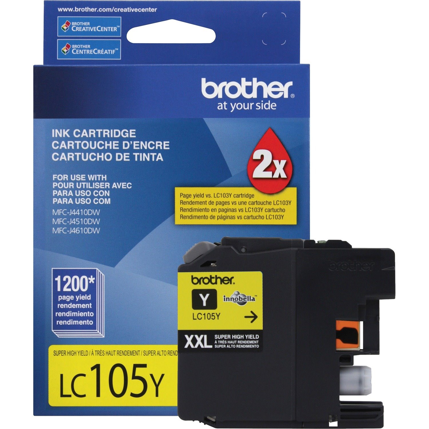 Brother Genuine Innobella LC105Y Super High Yield Yellow Ink Cartridge