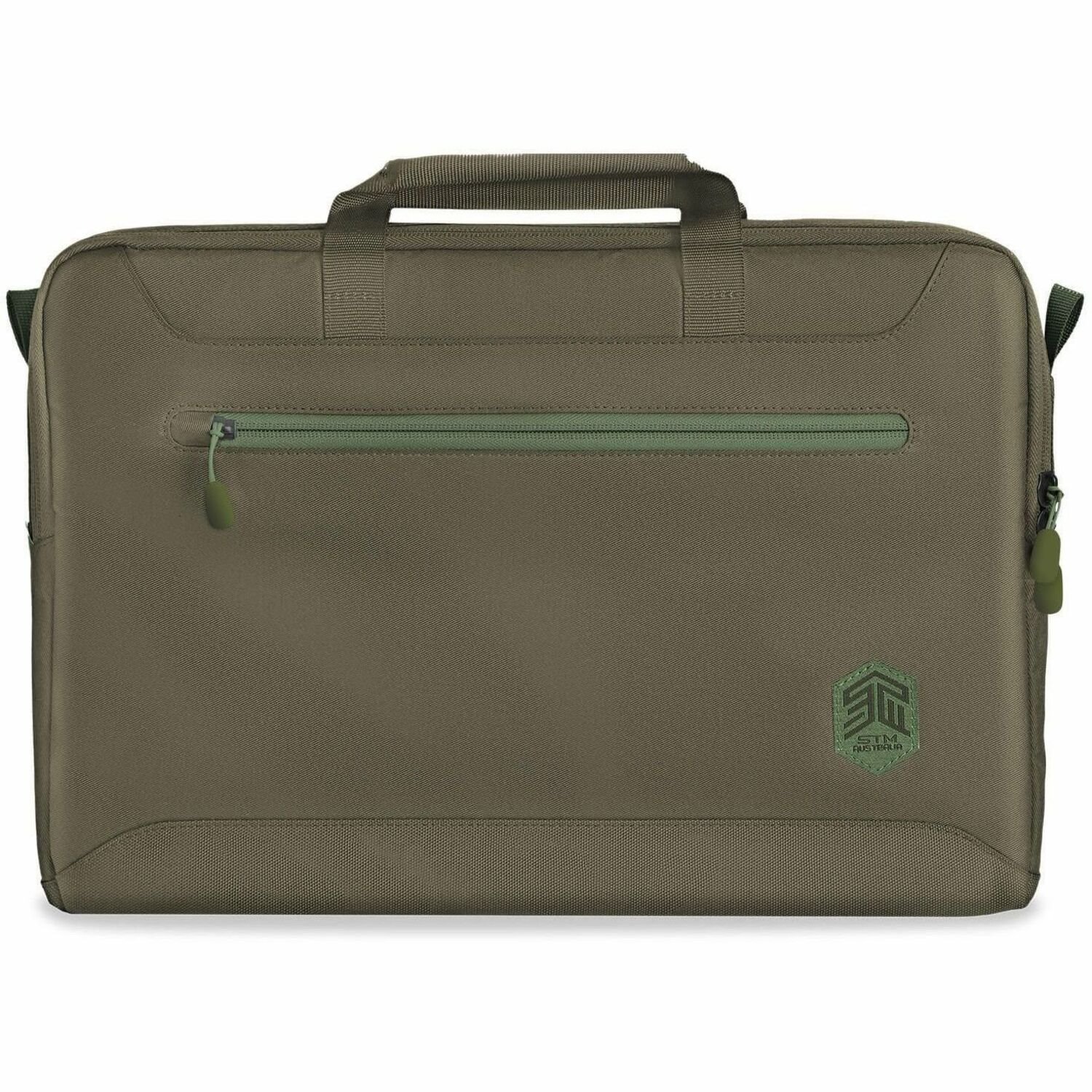 STM Goods Eco Carrying Case (Briefcase) for 38.1 cm (15") to 40.6 cm (16") Notebook - Olive