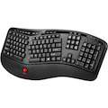 Adesso 2.4 GHz Wireless Ergonomic Trackball Keyboard
