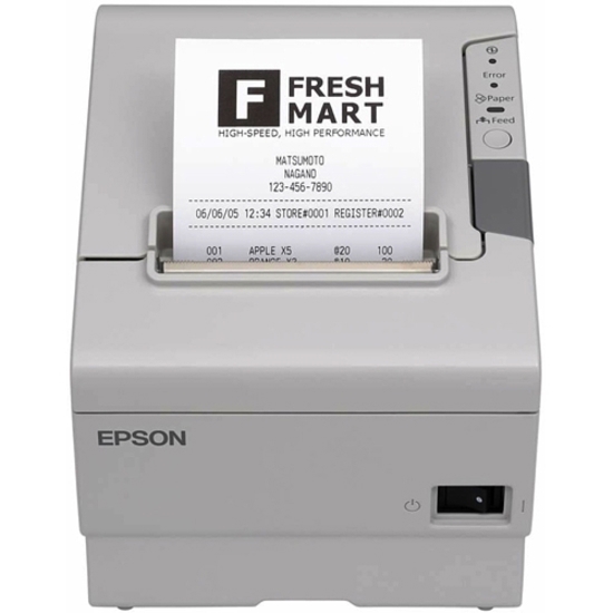 Epson TM-T88V Desktop Direct Thermal Printer - Monochrome - Receipt Print - USB - Serial - With Cutter - Cool White - 2.83" Print Width - 11.81 in/s Mono - 3.15" Label Width