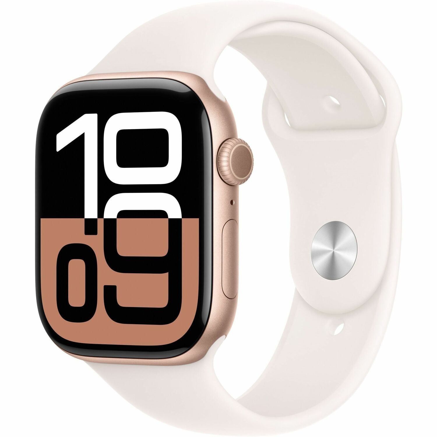 Apple Watch Series 10 Smart Watch - 46 mm Case Height - 39 mm Case Width - Rose Gold Case Color - Light Blush Band Color - Aluminium Case Material - Wireless LAN - LTE, UMTS