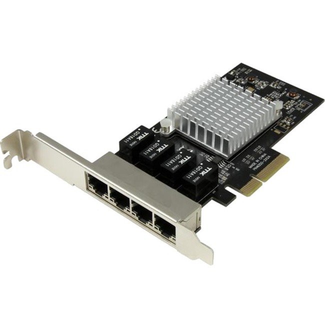 StarTech.com 4-Port Gigabit Ethernet Network Card - PCI Express, Intel I350 NIC - Quad Port PCIe Network Adapter Card w/ Intel Chip