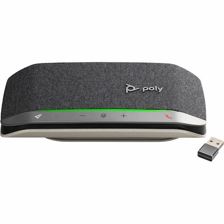 Poly Sync 20+ Wired/Wireless Bluetooth Speakerphone - Microsoft Teams, Zoom - Silver