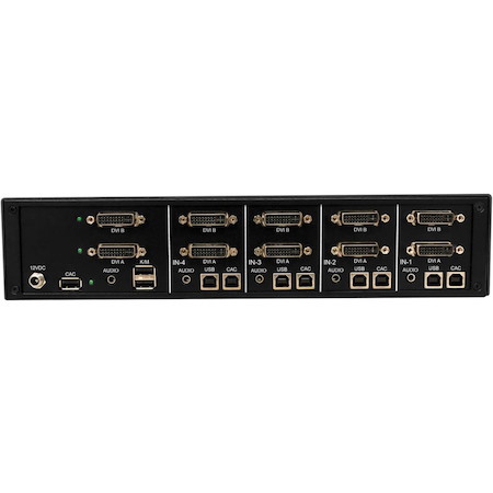 Tripp Lite by Eaton Secure KVM Switch, 4-Port, Dual Head, DVI to DVI, NIAP PP4.0, Audio, CAC, TAA