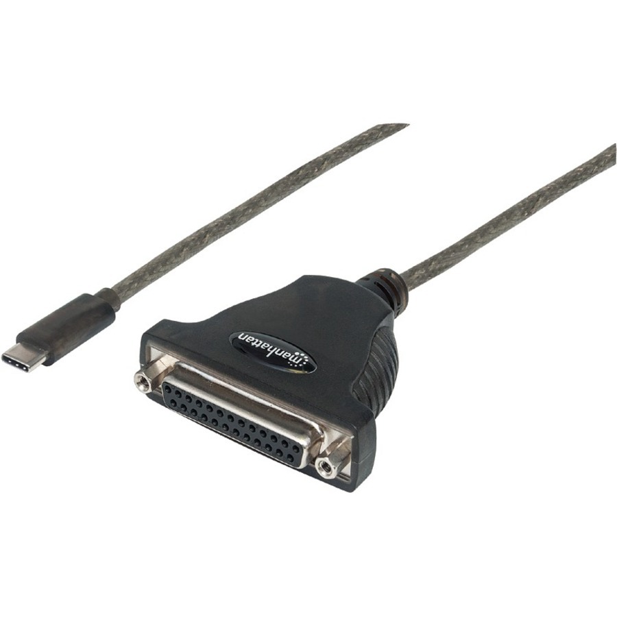 Manhattan Full-Speed USB Type-C to DB25 Converter - 3' - Black