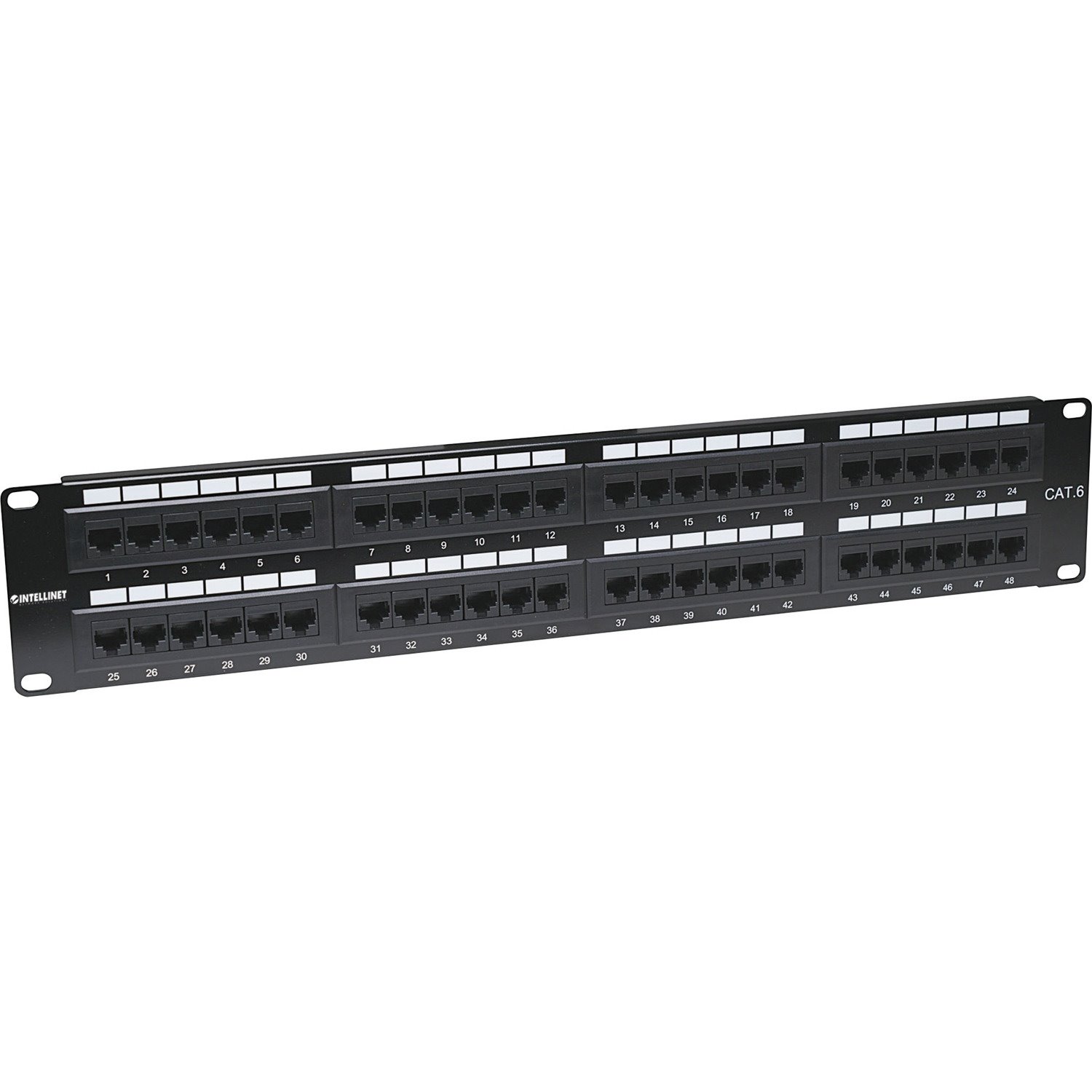 Intellinet Network Solutions 48-Port Rackmount Cat6 UTP 110/Krone Patch Panel, 2U