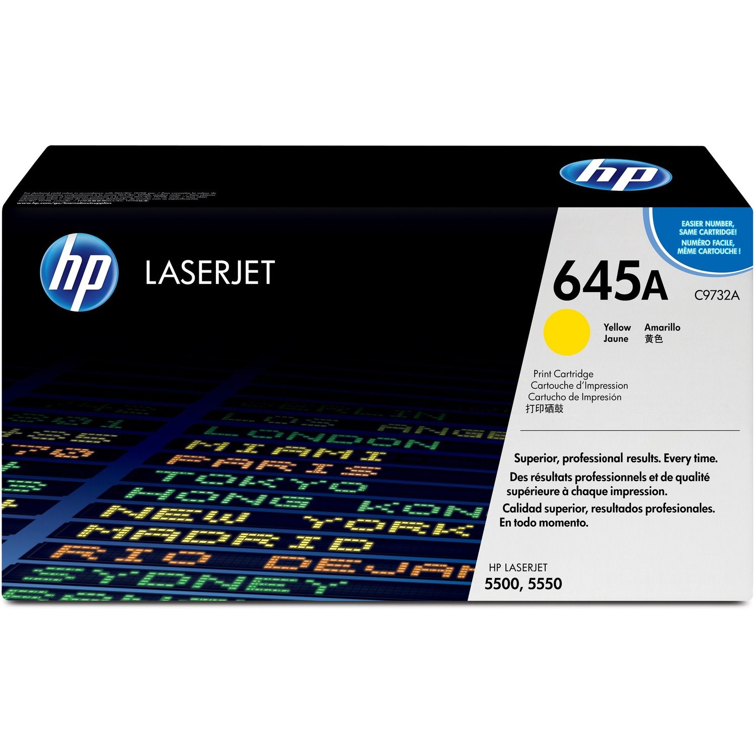 HP 645A (C9732A) Original Laser Toner Cartridge - Single Pack - Yellow - 1 Each