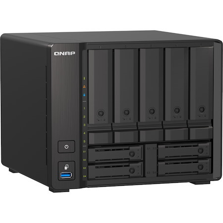 QNAP TS-H973AX-32G 9 x Total Bays SAN/NAS Storage System - 5 GB Flash Memory Capacity - AMD Ryzen V1500B Quad-core (4 Core) 2.20 GHz - 32 GB RAM - DDR4 SDRAM Tower