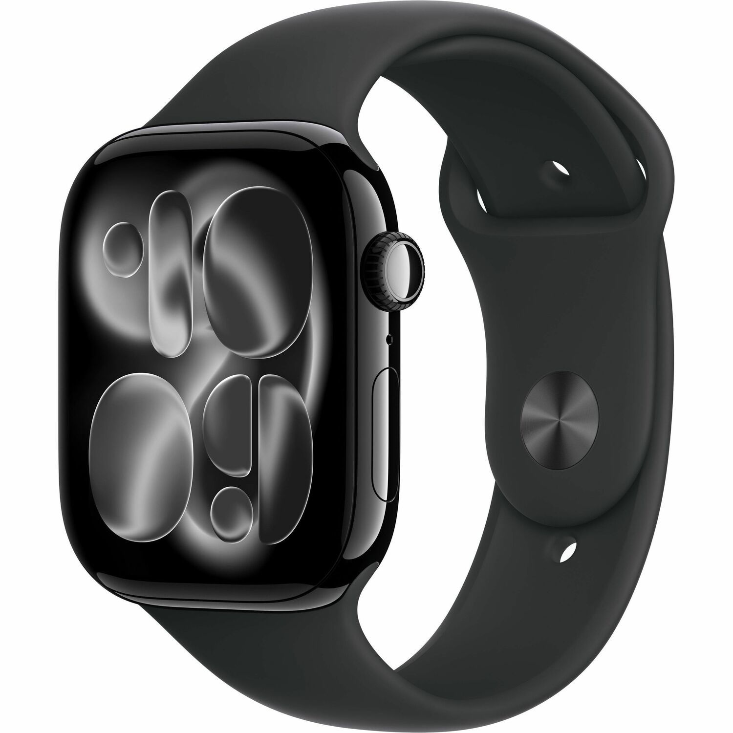 Apple Watch Series 11 Smart Watch - 46 mm Case Height - 39 mm Case Width - Jet Black Case Color - Black Band Color - Aluminium Case Material - Rubber Band Material - Wireless LAN