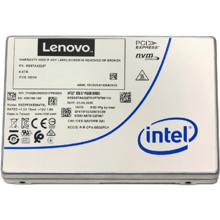 Lenovo P5620 3.20 TB Solid State Drive - 2.5" Internal - U.2 (PCI Express NVMe 4.0 x4) - Mixed Use