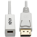 Eaton Tripp Lite Series DisplayPort to Mini DisplayPort Adapter Video Converter , 4K 60 Hz (M/F), 6 in. (15.2 cm)