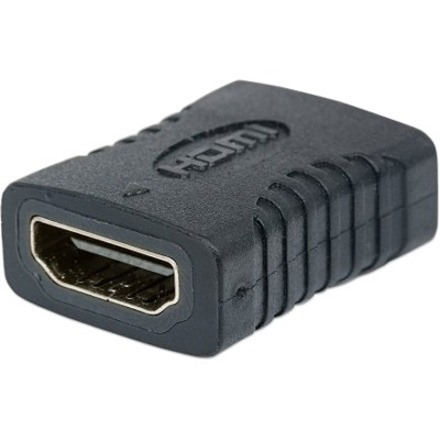 Manhattan HDMI Coupler, 4K@60Hz (Premium High Speed), Female to Female, Straight Connection, Black, GCHDMIFF, Ultra HD 4k x 2k, Fully Shielded, Gold Plated Contacts, Lifetime Warranty, Polybag