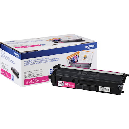 Brother TN433M Original High Yield Laser Toner Cartridge - Magenta - 1 Each