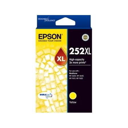 Epson DURABrite Ultra 252XL Original High Yield Inkjet Ink Cartridge - Yellow - 1 Pack