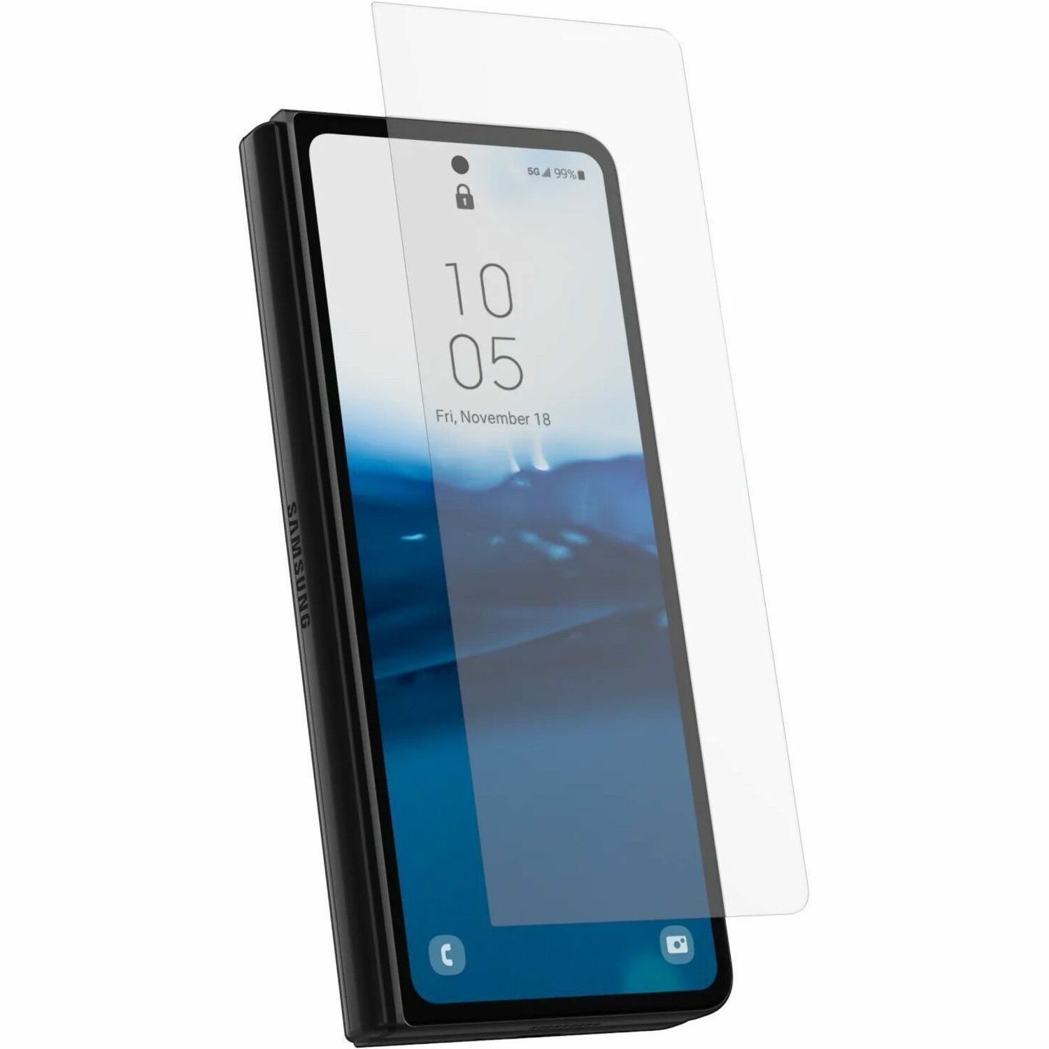 Urban Armor Gear Glass Screen Protector Shield for Galaxy Z Fold5 (2023) - Clear Clear
