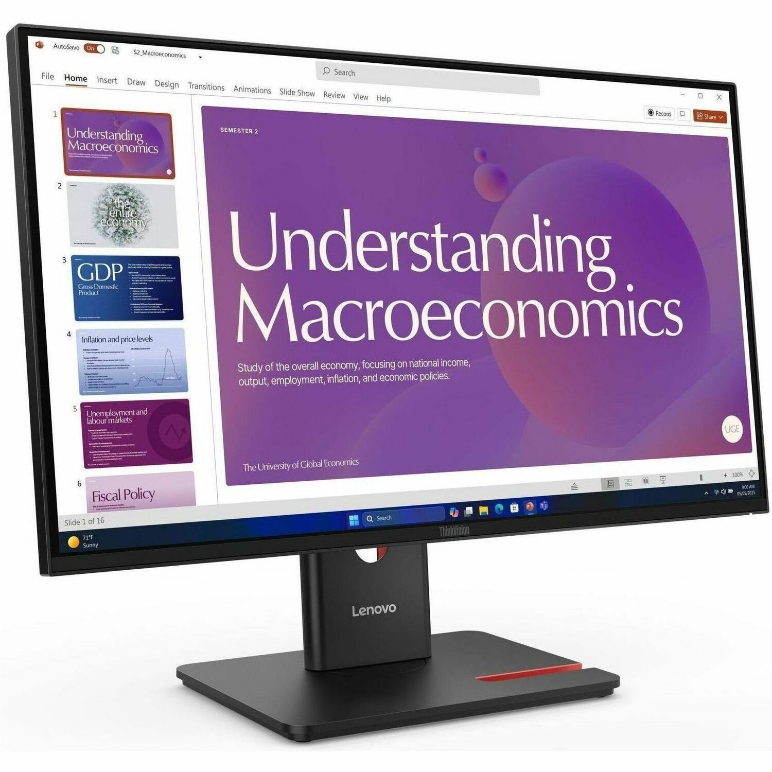Lenovo 23.8In Ips Panel 48-120HZ