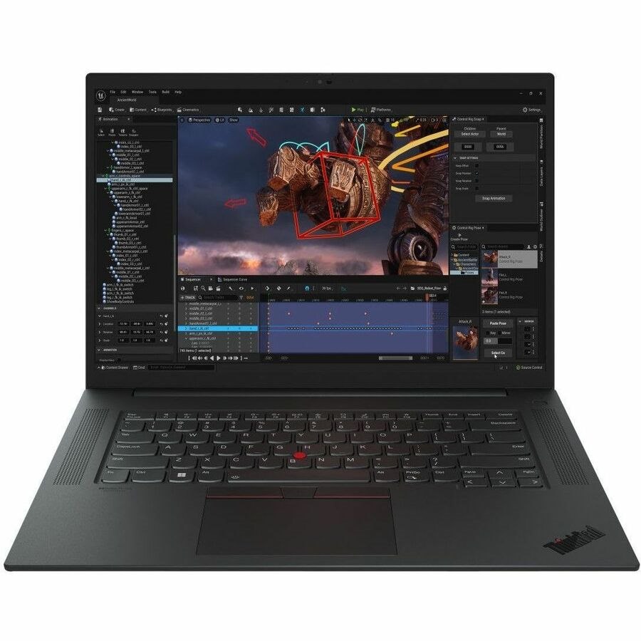 Lenovo ThinkPad P1 Gen 6 21FV001KUS 16" Touchscreen Mobile Workstation - WQUXGA - Intel Core i7 13th Gen i7-13800H - vPro Technology - 32 GB - 1 TB SSD - English Keyboard - Black Weave