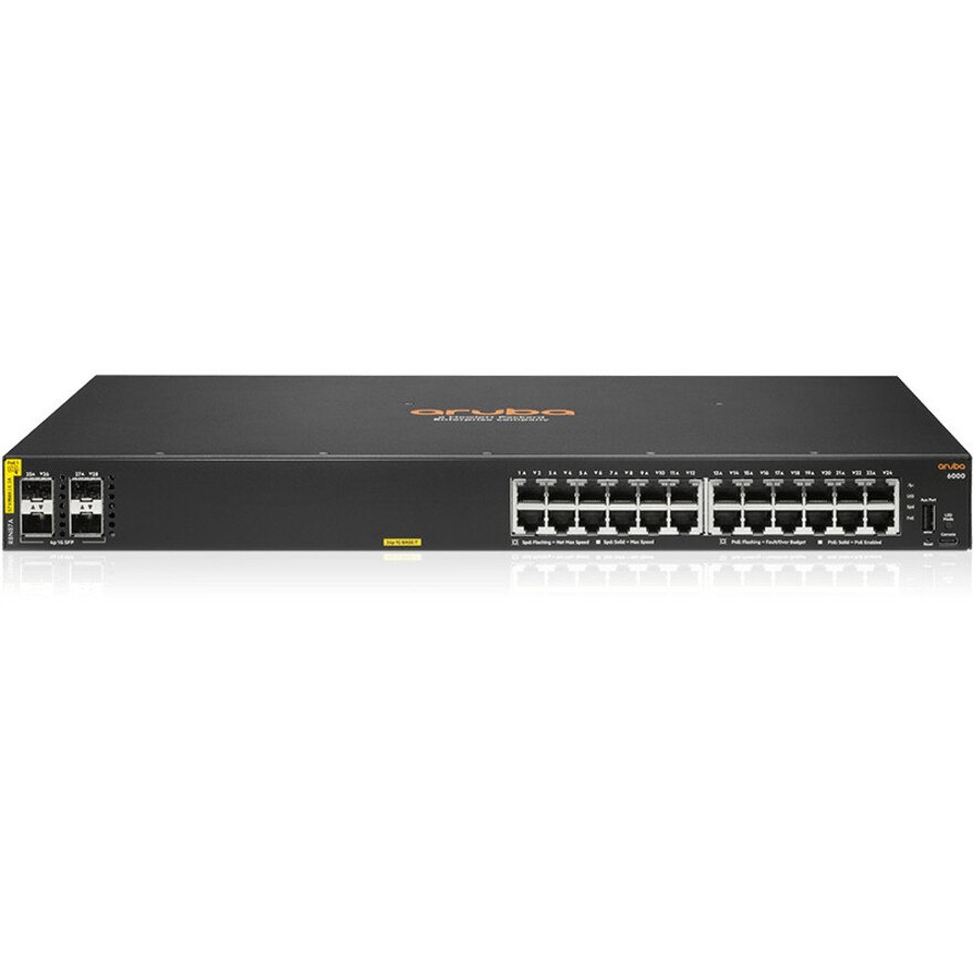 HPE CX 6000 24 Ports Manageable Ethernet Switch - Gigabit Ethernet - 10/100/1000Base-T, 1000Base-X