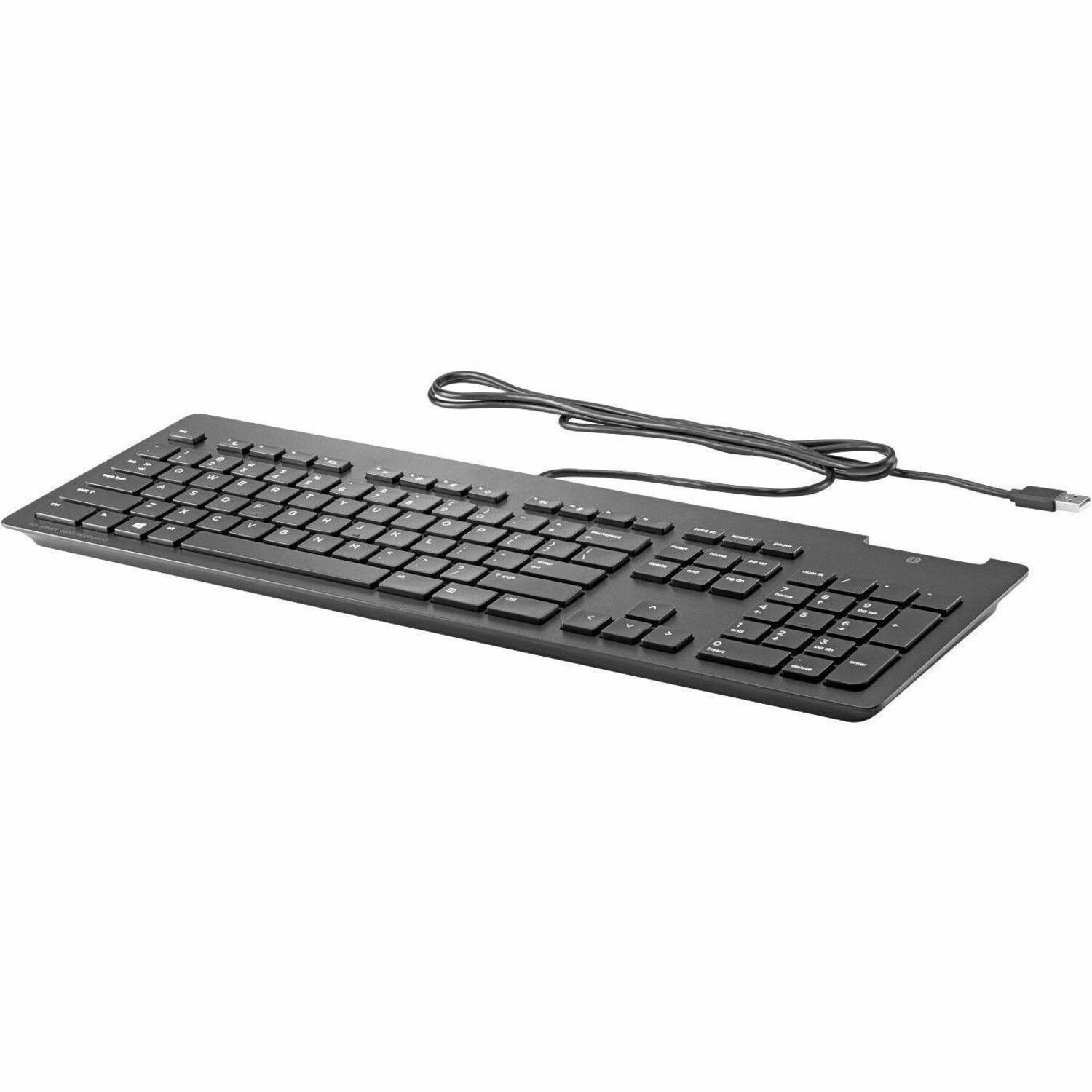 HP Business Slim Keyboard - Full-size - Cable Connectivity - USB Type A Interface - English (UK) - Black