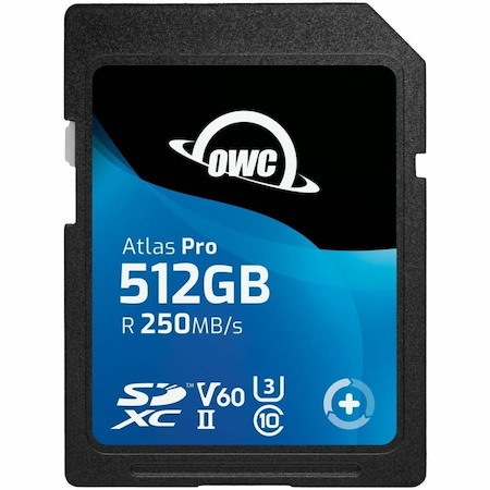 OWC Atlas Pro 512 GB Class 10/UHS-II (U3) V60 SDXC - 1 - TAA Compliant