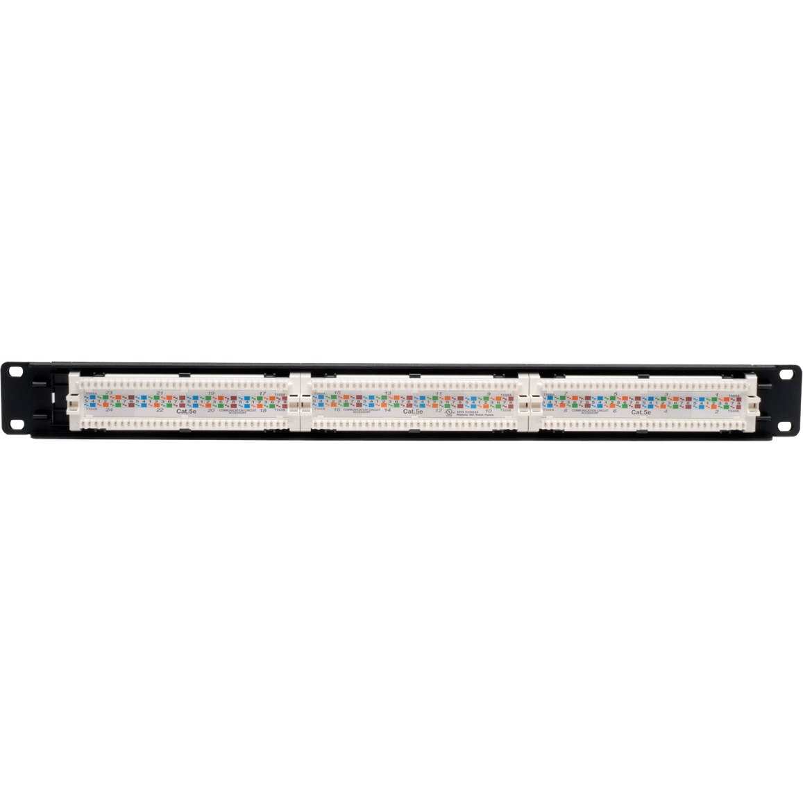 Eaton Tripp Lite Series 24-Port 1U Rack-Mount Cat5e 110 Patch Panel, 568B, RJ45 Ethernet, TAA