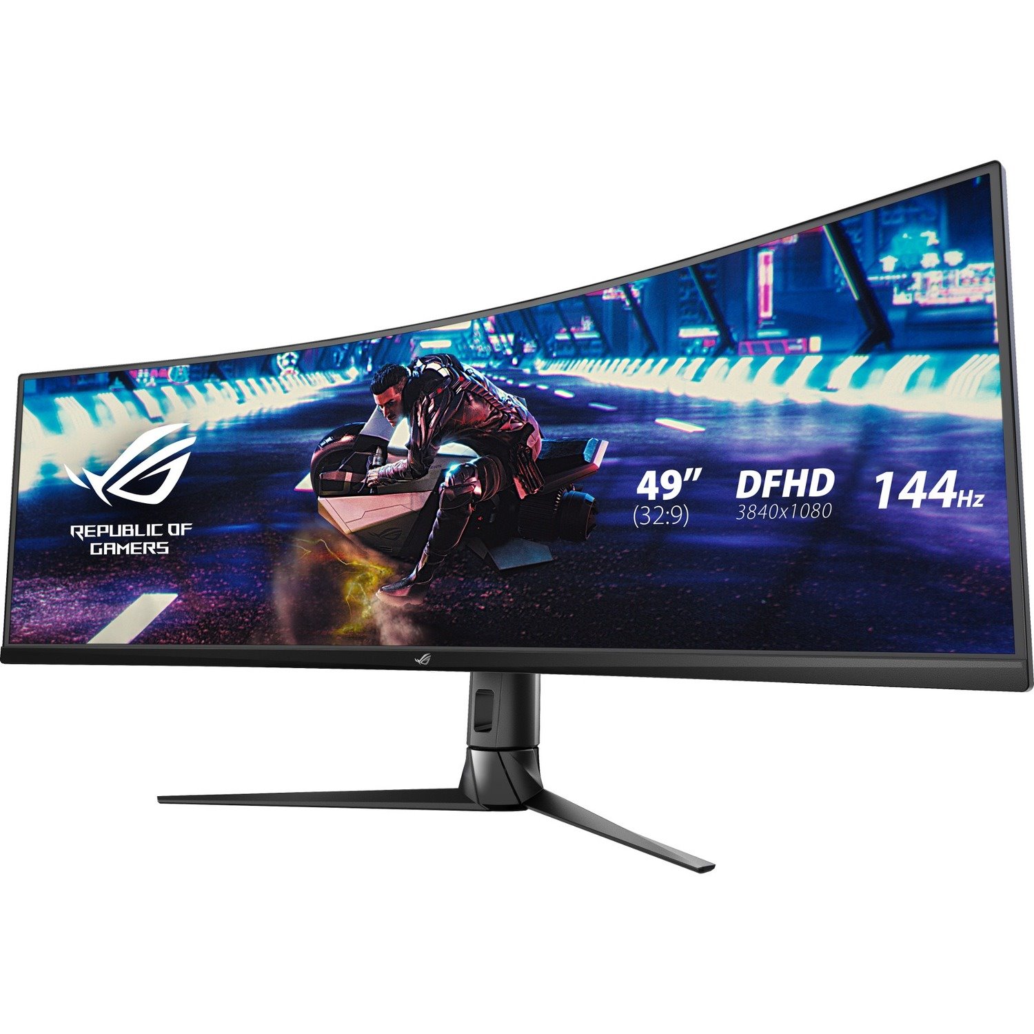 Asus Pog Strix Curved XG49VQ 49 DFHD Gaming Monitor Va Up To 144Hz 125% SRGBDP Hdmi Usb3.0 FreeSync 2 HDR DisplayHDR400 AuraSync