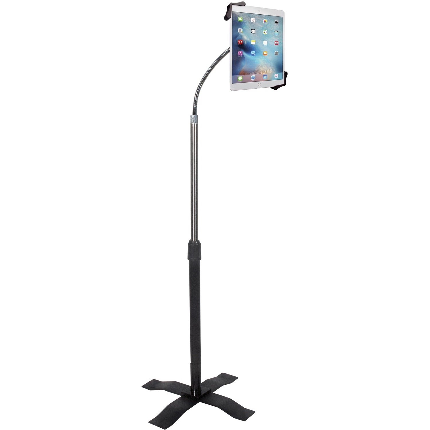 CTA Height-Adjustable Gooseneck Floor Stand for Tablets, including iPad 10.2-inch (7th/ 8th/ 9th Generation)