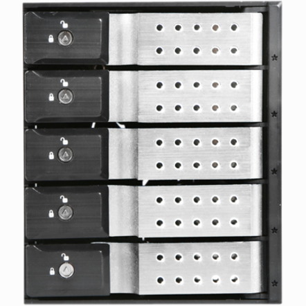 iStarUSA BPN-DE350SS Drive Enclosure - Serial ATA Host Interface Internal - Black, Silver