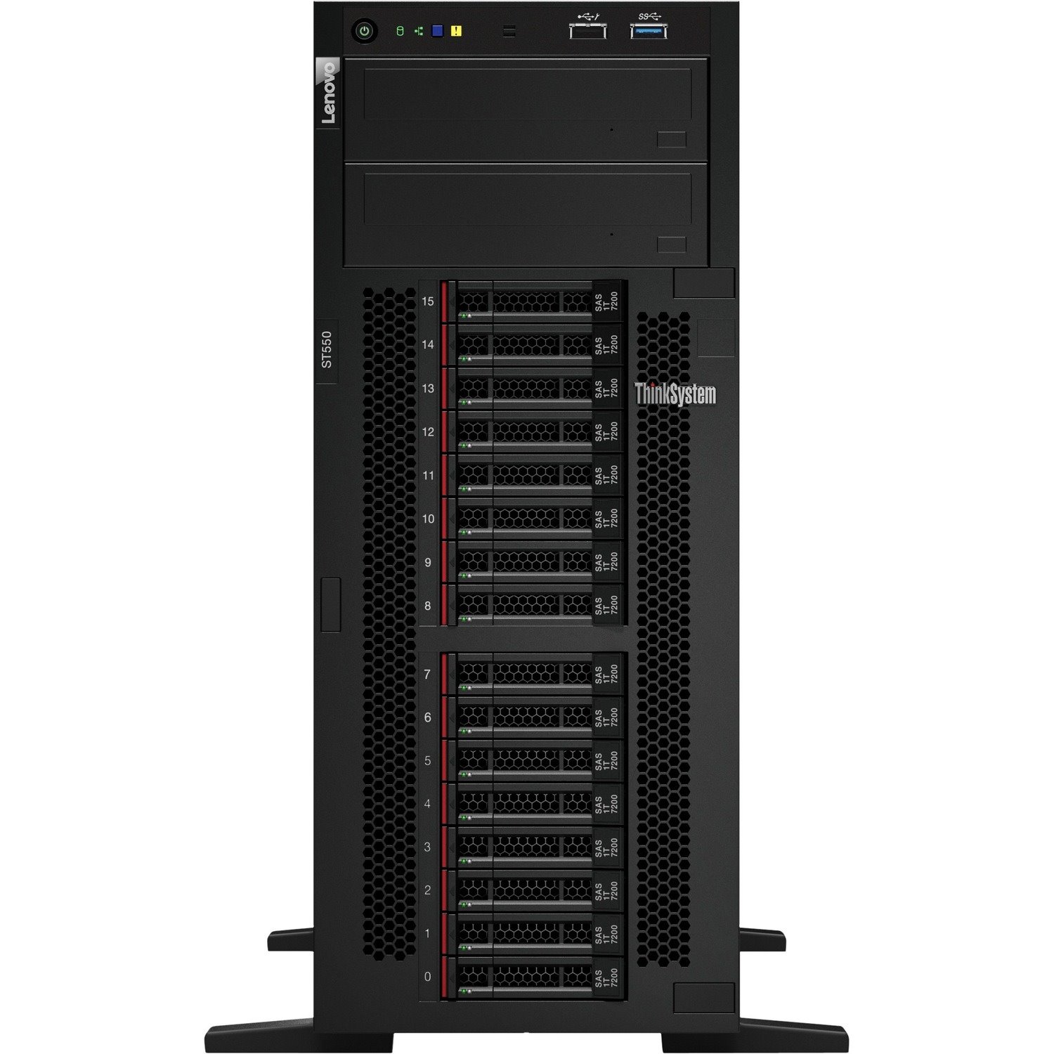 Lenovo ThinkSystem ST550 7X10A0B3NA 4U Tower Server - 1 Xeon Silver 4210 2.20 GHz - 16 GB RAM - 12Gb/s SAS, Serial ATA/600 Controller