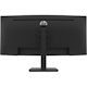 HP P34hc G4 34" Class WQHD Curved Screen LCD Monitor - 21:9 - Black