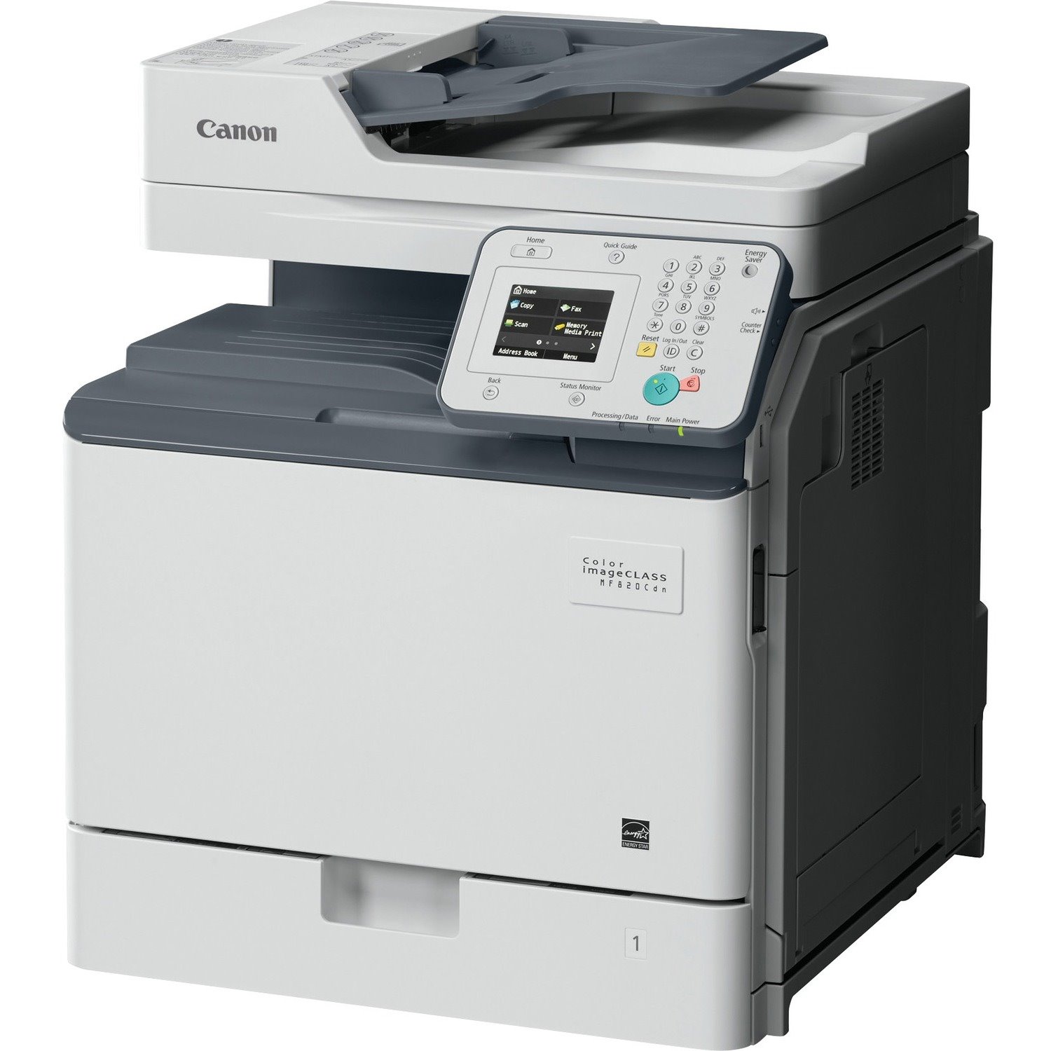 Canon imageCLASS MF800 MF820CDN Laser Multifunction Printer-Color-Copier/Fax/Scanner-ppm Mono/36 ppm Color Print-1200x1200 dpi Print-Automatic Duplex Print-88000 Pages-650 sheets Input-600 dpi Optical Scan-Color Fax-Wireless LAN