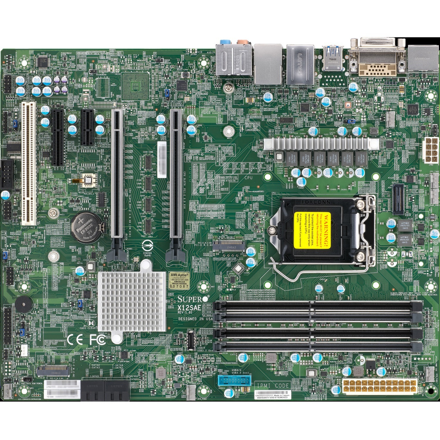 Supermicro X12SAE Workstation moederbord - Intel W480 chipset - Socket LGA-1200 - ATX