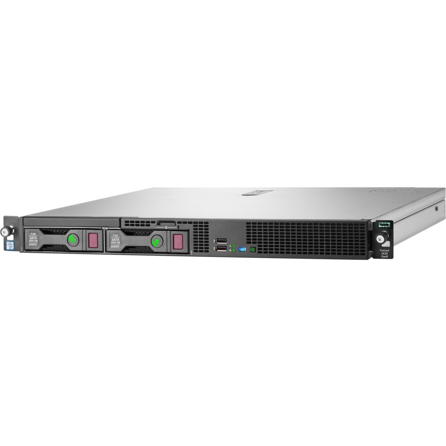 HPE ProLiant DL20 G9 1U Rack Server - 1 Xeon E3-1240 v5 3.50 GHz - 8 GB RAM - Serial ATA, 12Gb/s SAS Controller