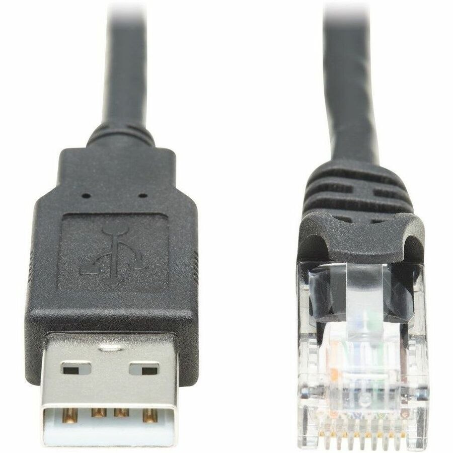 Eaton Tripp Lite Series USB-A to RJ45 Rollover Console Cable (M/M) - Cisco Compatible, 250 Kbps, 10 ft. (3.05 m), Black