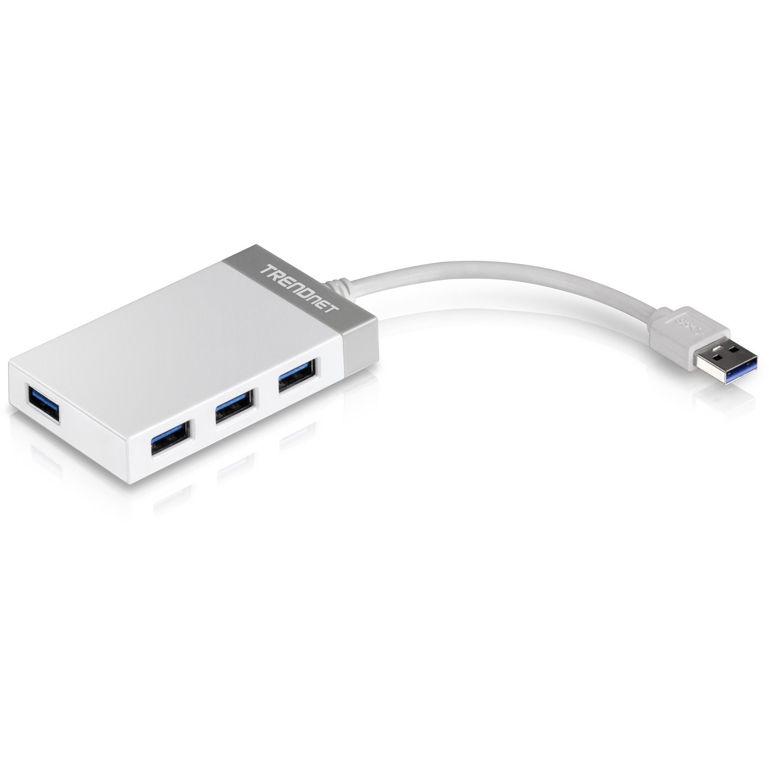 TRENDnet 4-Port USB 3.0 Compact Mini Hub with Built in USB 3.0 Cable, Plug & Play, Compatible with: Linux, Windows, Mac, Nintendo Switch, Backwards Compatible with USB 2.0, TU3-H4E